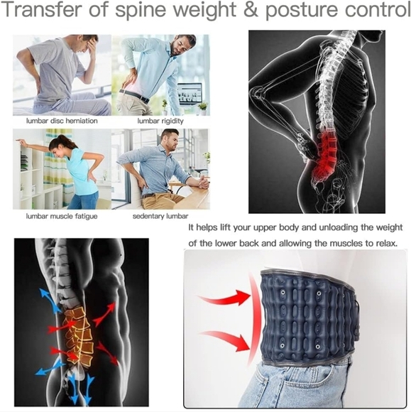 NIB spinal lumbar decompression air traction belt with heat‎ adjustable Gineckoo - Picture 12 of 16